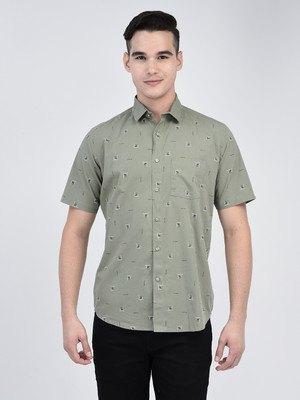 Zeal G Men Printed Casual White, Grey Shirt