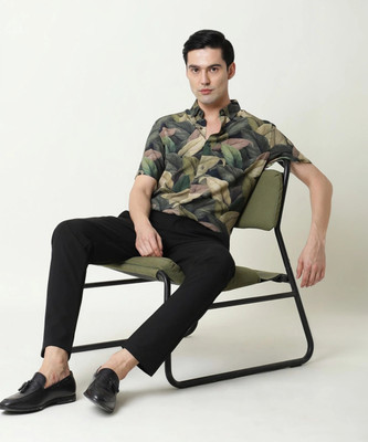 RARE RABBIT Men Printed Casual Multicolor Shirt