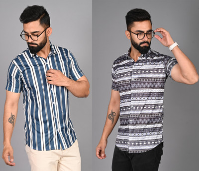 FUBAR Men Printed Casual Multicolor Shirt