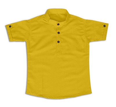 ZOONIC Baby Boys Solid Casual Yellow Shirt