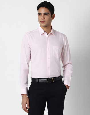 PETER ENGLAND Men Solid Formal Pink Shirt
