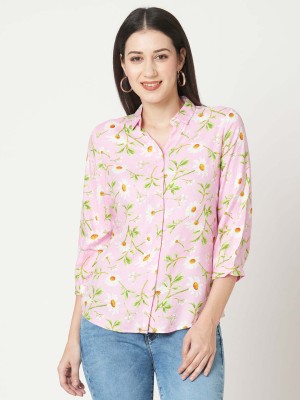 Kraus Jeans Women Floral Print Casual Pink Shirt