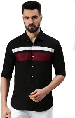 PRIYA FASHIO Men Solid Casual Black Shirt For Rs. 242 @ 31% off
