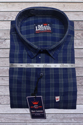 VK WINTER WEAR Men Striped Casual Blue Shirt