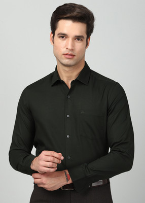 ARROW Men Solid Formal Green Shirt