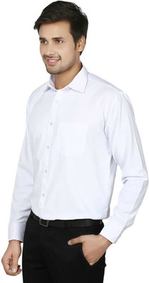 Super Westan Men Solid Casual White Shirt
