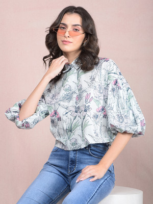 CRIMSOUNE CLUB Women Floral Print Casual Pink Shirt