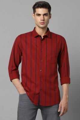 LOUIS PHILIPPE Men Striped Casual Red Shirt