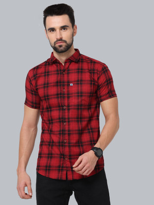 ALLWIN PAUL Men Checkered Casual Brown Shirt