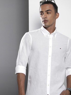 TOMMY HILFIGER Men Solid Casual White Shirt