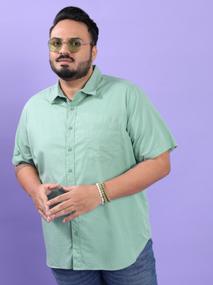 HIGHLANDER Men Solid Casual Light Green Shirt