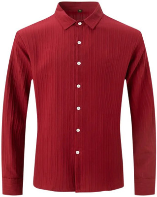 Balkrishna Creation Men Solid Casual Maroon Shirt