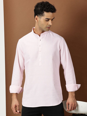 INVICTUS Men Striped Casual Pink Shirt