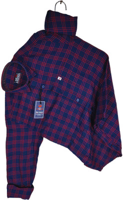 VK CREATTION Men Striped Casual Dark Blue, Maroon Shirt