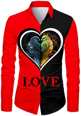 UGAM ENTERPRISE Men Graphic Print Casual Red Shirt
