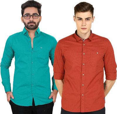 Modernity Men Self Design Casual Multicolor Shirt(Pack of 2)