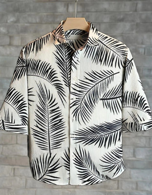 MOXTE Men Printed Casual Black, White Shirt