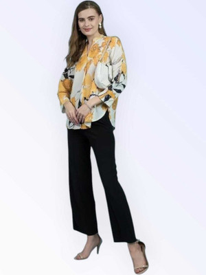 KAUTAQI Women Printed Casual Multicolor Shirt