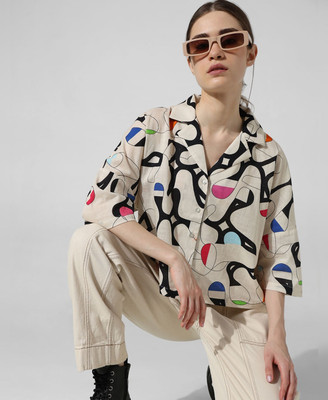 MOXTE Women Printed Casual Multicolor Shirt