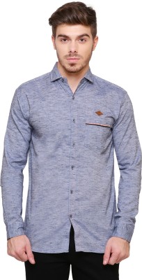 KUONS AVENUE Men Solid Casual Blue, Grey Shirt