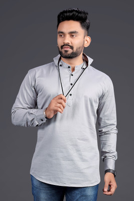 Nofilter Men Washed Casual Grey Shirt