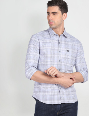 Arrow Sport Men Checkered Casual Blue Shirt