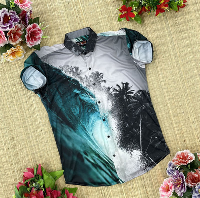 SHFASHION Men Printed Casual Multicolor Shirt