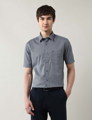 Arrow Sport Men Geometric Print Casual Blue Shirt