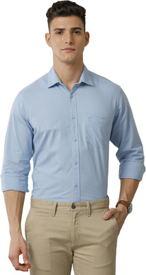 CAVALLO BY LINEN CLUB Men Solid Casual Blue Shirt