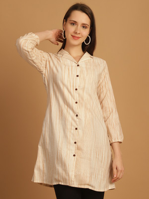 Sayesha Women Printed Casual Brown Shirt