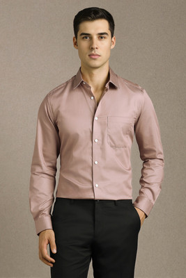 LOUIS PHILIPPE Men Solid Formal Brown Shirt