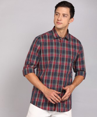 Louis Philippe Sport Men Checkered Casual Grey Shirt