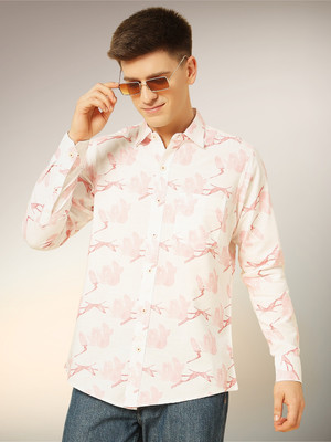 ENSPYR Men Printed Casual Red Shirt