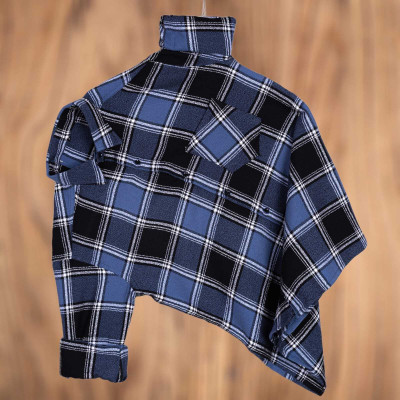 Witchers Fashion Men Checkered Casual Blue Shirt