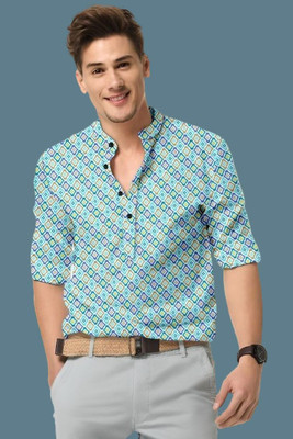 Vilantra Fashion Men Solid Casual Blue Shirt