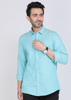 PETER ENGLAND Men Solid Casual Black Shirt