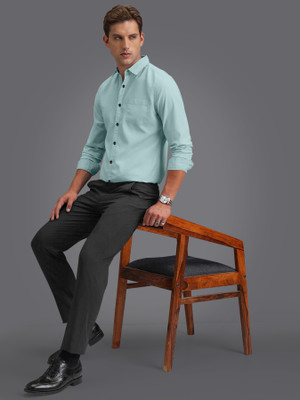 ZUNIYA COLLECTION Men Solid Casual Green Shirt