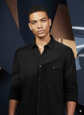 Dhakre fashion Men Self Design Casual Black Shirt