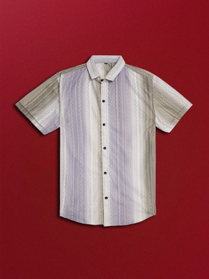 zevbisa Men Striped Casual Multicolor Shirt