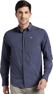 Wildcraft Men Solid Casual Blue Shirt