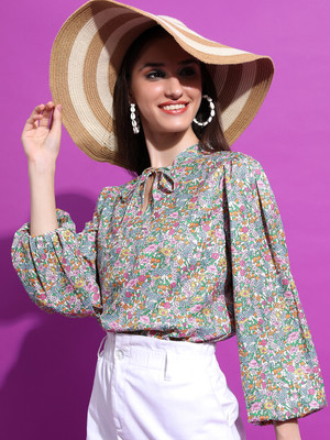 Tokyo Talkies Women Printed Casual Multicolor Shirt