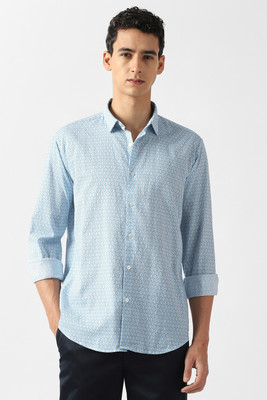 VAN HEUSEN Men Printed Party Blue Shirt