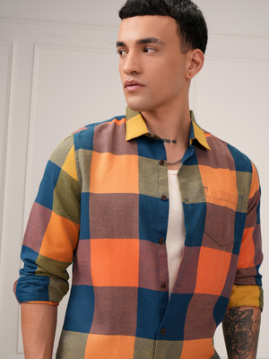 KETCH Men Checkered Casual Multicolor Shirt