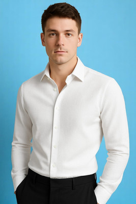 TRENDING LAXMI TREND Men Solid Casual White Shirt(Pack of 2)