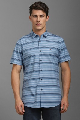 LOUIS PHILIPPE Men Striped Casual Blue Shirt