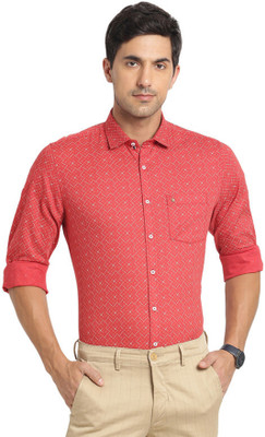 TURTLE Men Printed Casual Red, Yellow Shirt