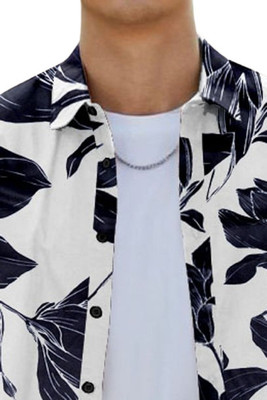 StellLIFESTYLE Trend Men Printed Casual Black, White Shirt