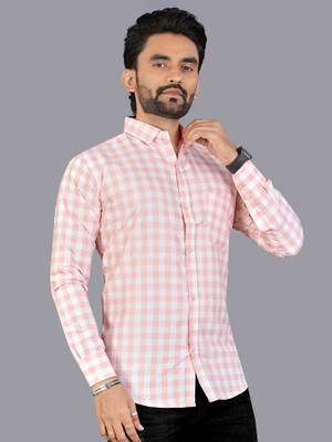 DISHANK CREATION Men Printed Casual Green, White Shirt