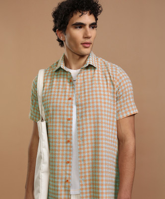 HIGHLANDER Men Checkered Casual Multicolor Shirt