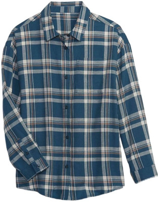 GAP Girls Checkered Casual Blue Shirt